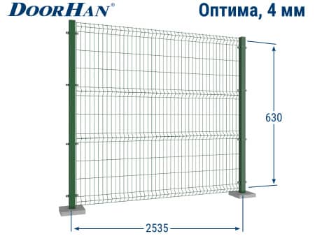 Купить 3D заборную секцию ДорХан 2535×630 мм в Саратове от 1034 руб.